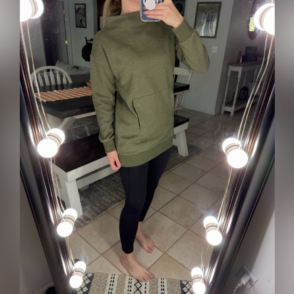 Gymshark Olive Green Women’s Funnel Neck So Soft Tunic Sweatshirt
